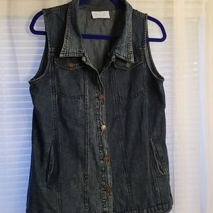 Cap Sleeve Denim Vest